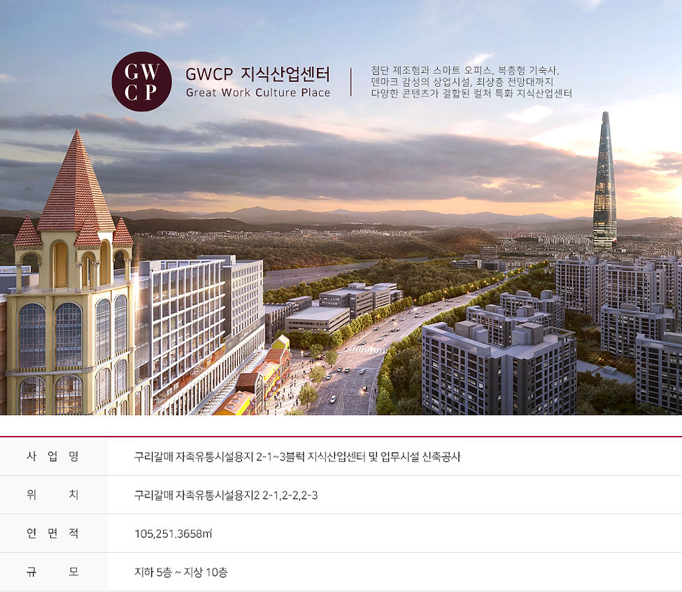 아너시티(GWCP 지식산업센터) 조감도